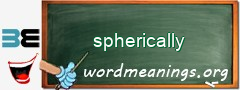 WordMeaning blackboard for spherically